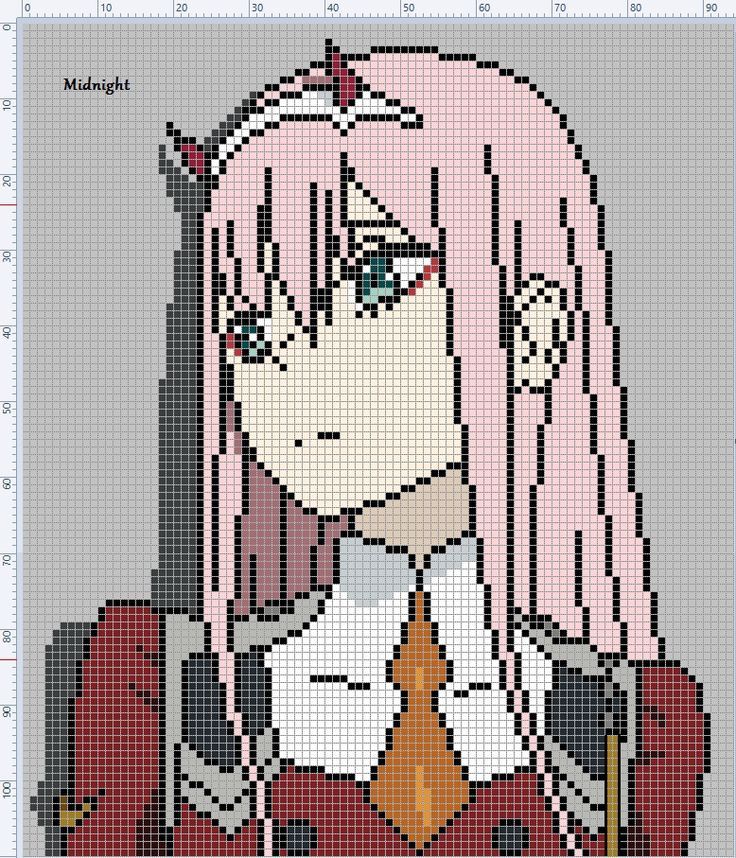 Miku pixel grid  Dibujitos sencillos Dibujos en cuadricula Dibujos  fáciles