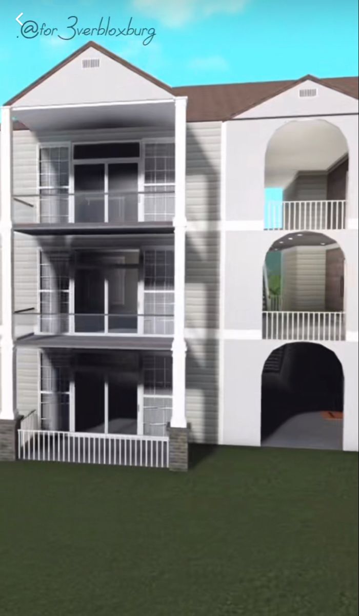 an artist's rendering of a two story apartment building