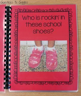 a pink book with the words who is rockin'in these school shoes?