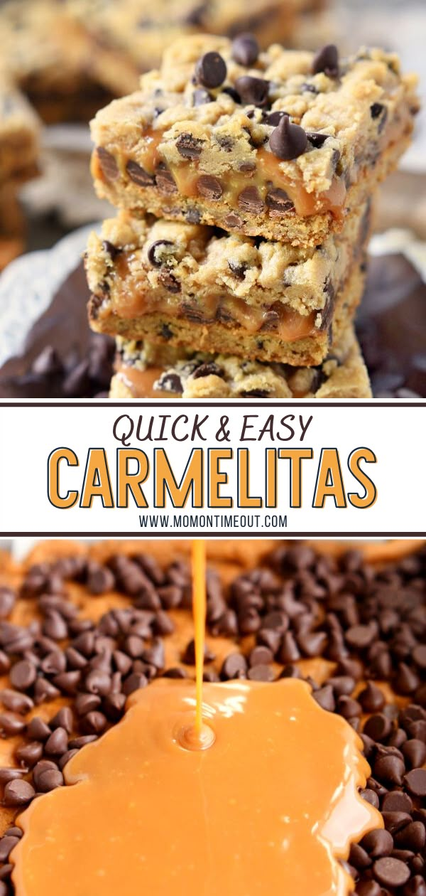 quick and easy caramelita bars with chocolate chips are the perfect dessert for any family