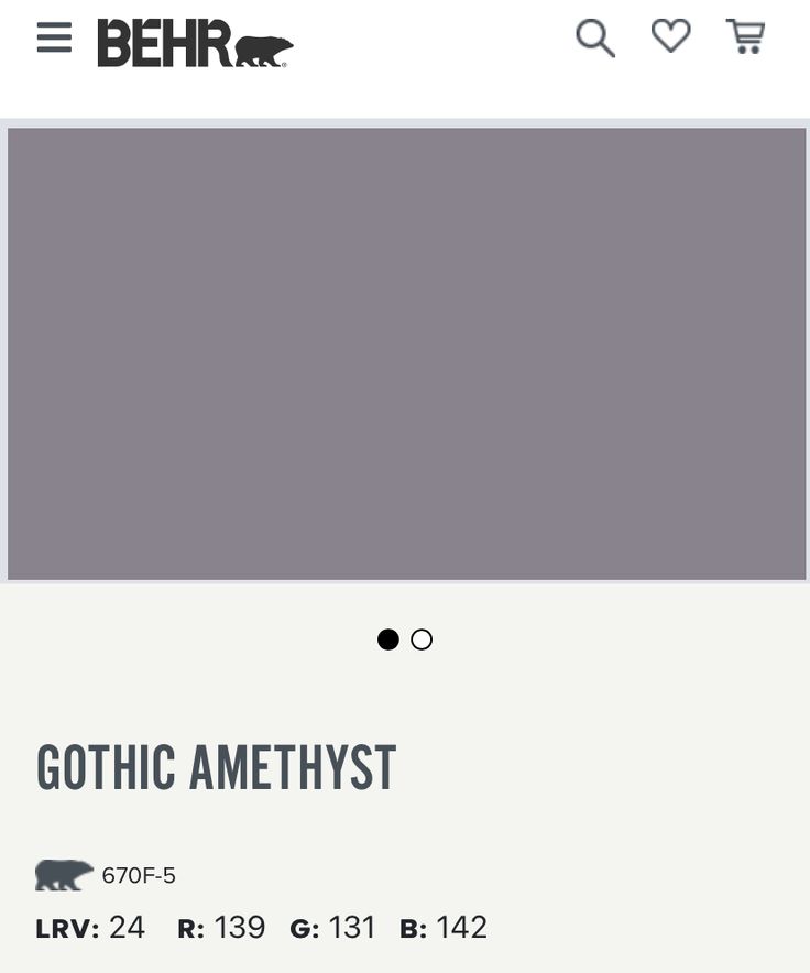 the website for behrr's gothic amethyst