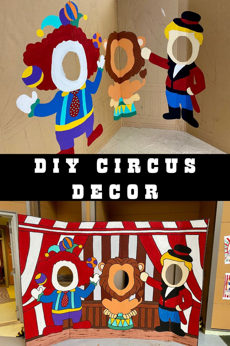 the diy circus decor is ready to be put on display for everyone to see