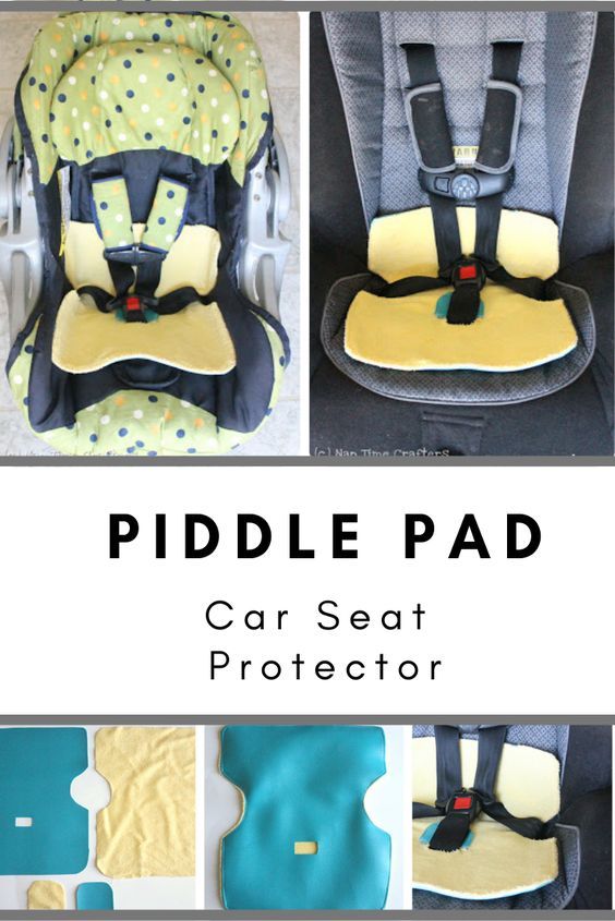 a collage of pictures showing how to put the seat on a child's car seat