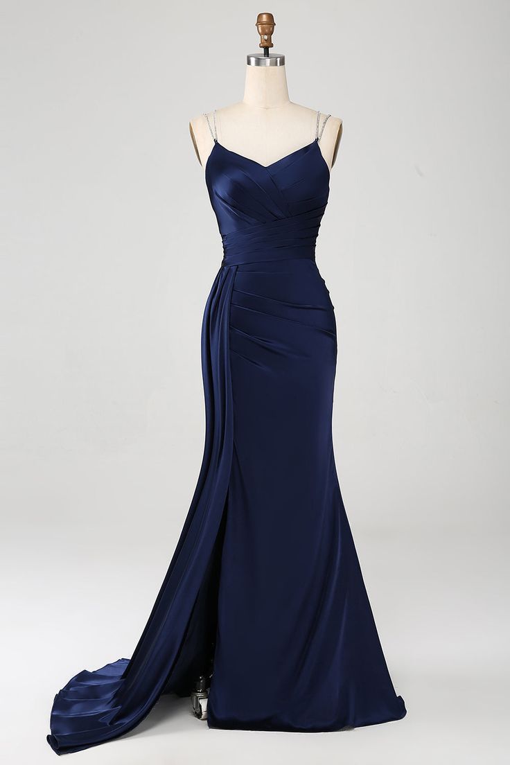 Fabric: Polyester. The fabric is comfortable for skin. Package Contents: 1x Women Dress. Occasion: Whether you are dressing it for a wedding party, prom, evening party or any other occasions, this party dress will be your lovely partner. Silhouette A Line Dress, Navy Tulle Prom Dress, Navy Blue Gown Elegant Wedding, Dark Blue Prom Dress Simple, Ball Dresses Navy Blue, Evening Party Dress Winter, Midnight Garden Prom Dress, Cranberry Prom Dress, Medium Length Prom Dresses