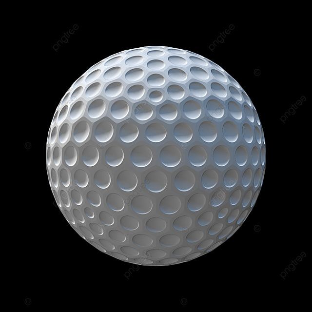 a white golf ball on a black background