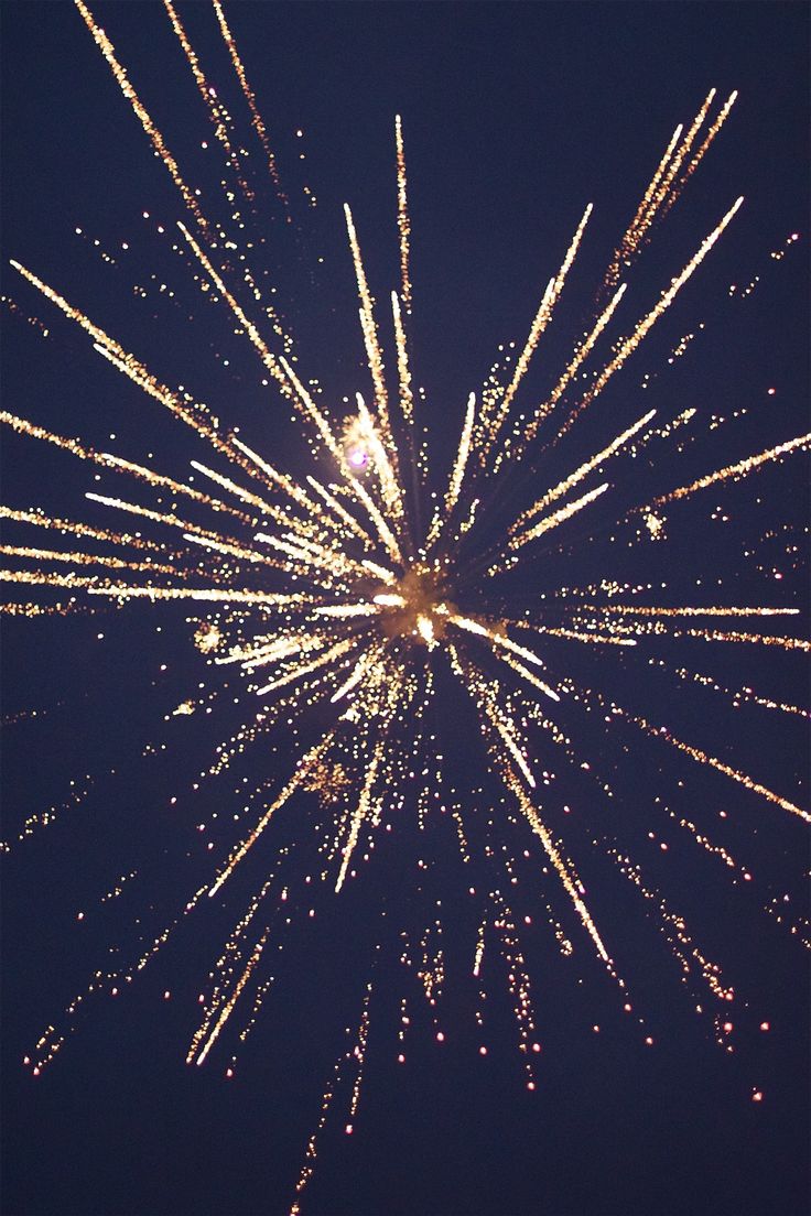 fireworks are lit up in the night sky