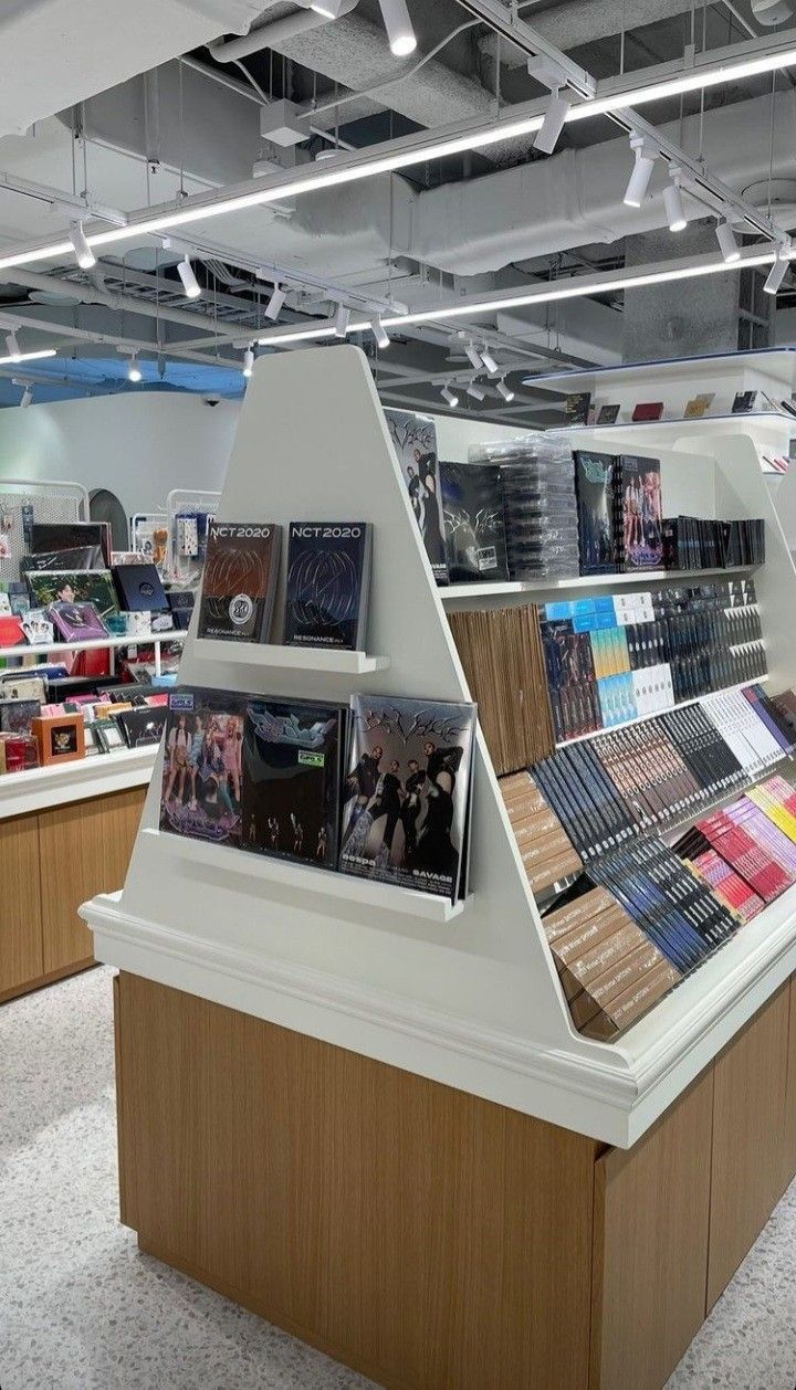 the inside of a cosmetics store with many products on display