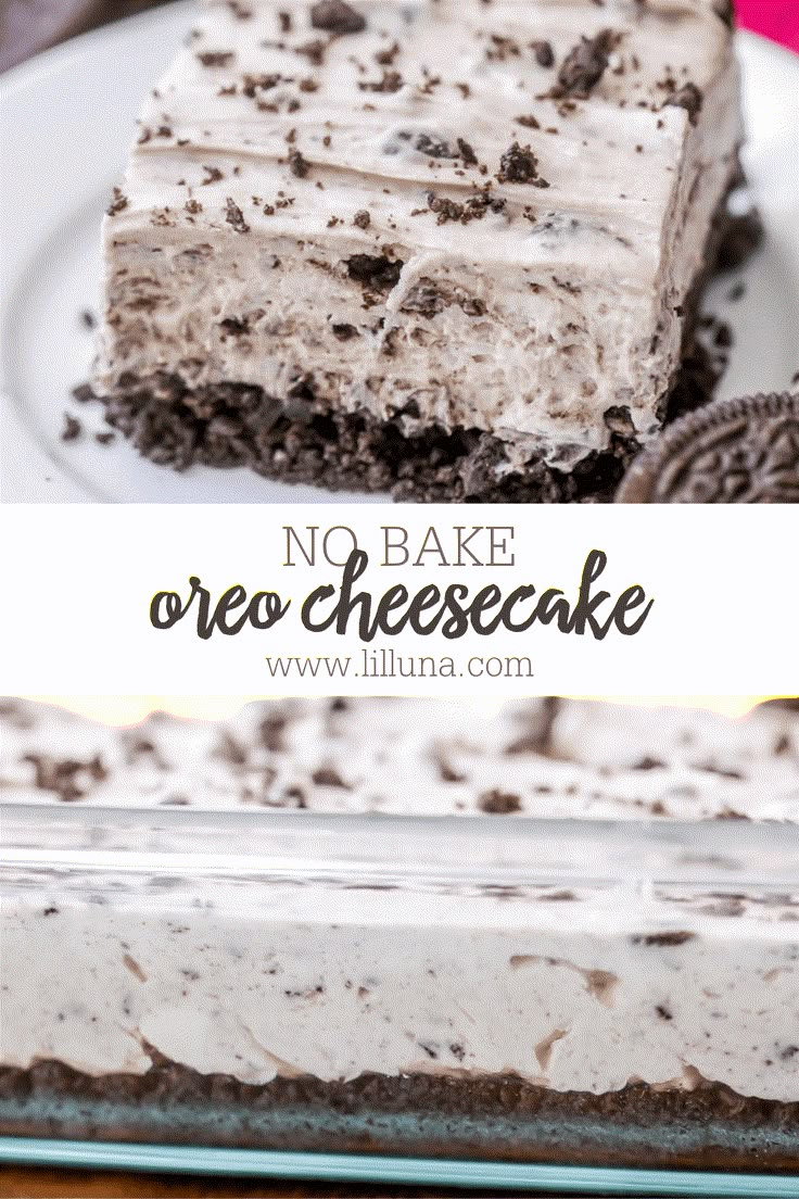 no bake oreo cheesecake on a plate