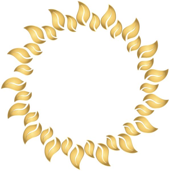 a circle made up of golden leaves