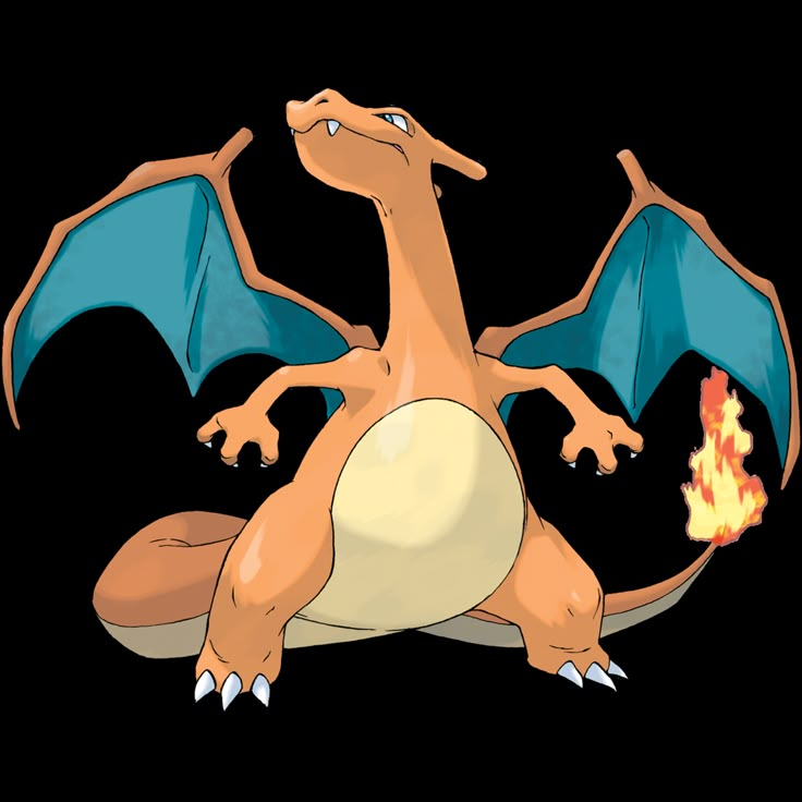 a cartoon image of a dragon with fire coming out of it's back legs