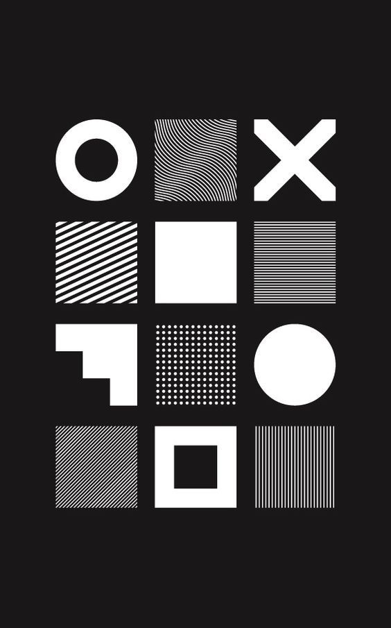 a black and white poster with some type of design on the back ground that says xoxo