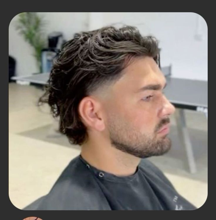 Small Mullet Men, Short Hair Taper Fade, Short Hair Taper, Hair Taper Fade, Faded Mullet Men, Taper Fade Long Hair, Mens Haircuts Thick Hair, Modern Mullet Haircut, Mens Haircuts Wavy Hair