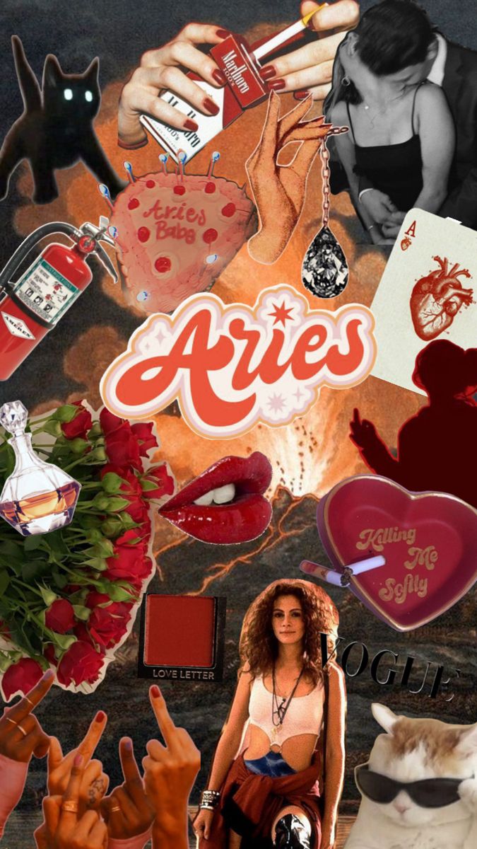 a collage of various items including roses, hearts, and other things that appear to have been altered