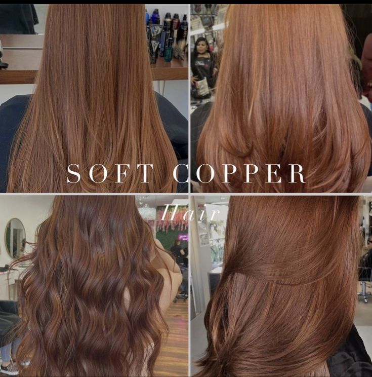 Best Soft Summer Hair Color, Soft Copper Brown Hair, Red Hair For Soft Summer, Soft Autumn Copper Hair, Autumn Red Hair Color, Hair Colors For Soft Summer, Auburn Hait, Brown Hair Copper Undertone, Copper Hair Red Undertone