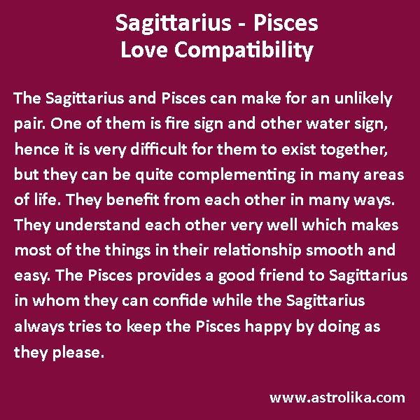 the sagitaruus - pisces love compabily poem is shown