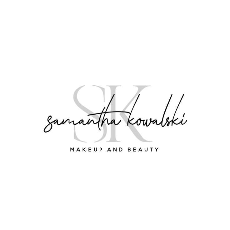 the logo for signature kombaki makeup and beauty, which has been designed by person