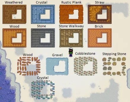 an image of a map with different types of bricks and stones on it's side