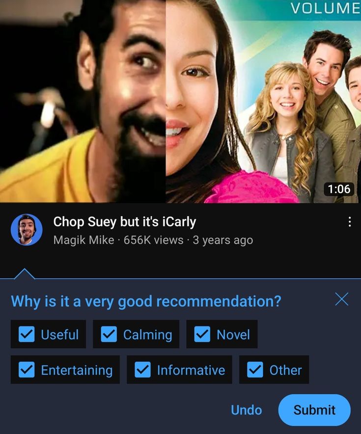 the movie app is showing an image of two men and a woman, one with a mustache