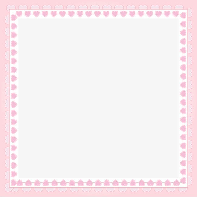 a pink and white frame with flowers on the edges, in front of a light pink background