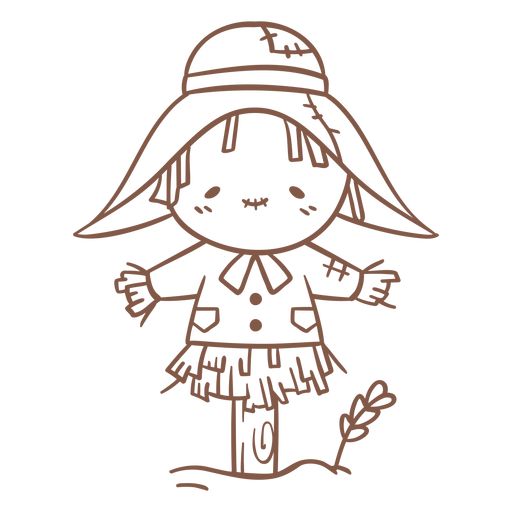 a drawing of a girl in a hat and dress with her hands out to the side