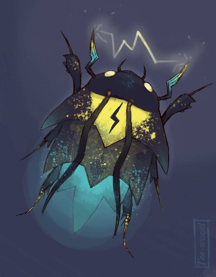 an image of a bug with lightning on it's head