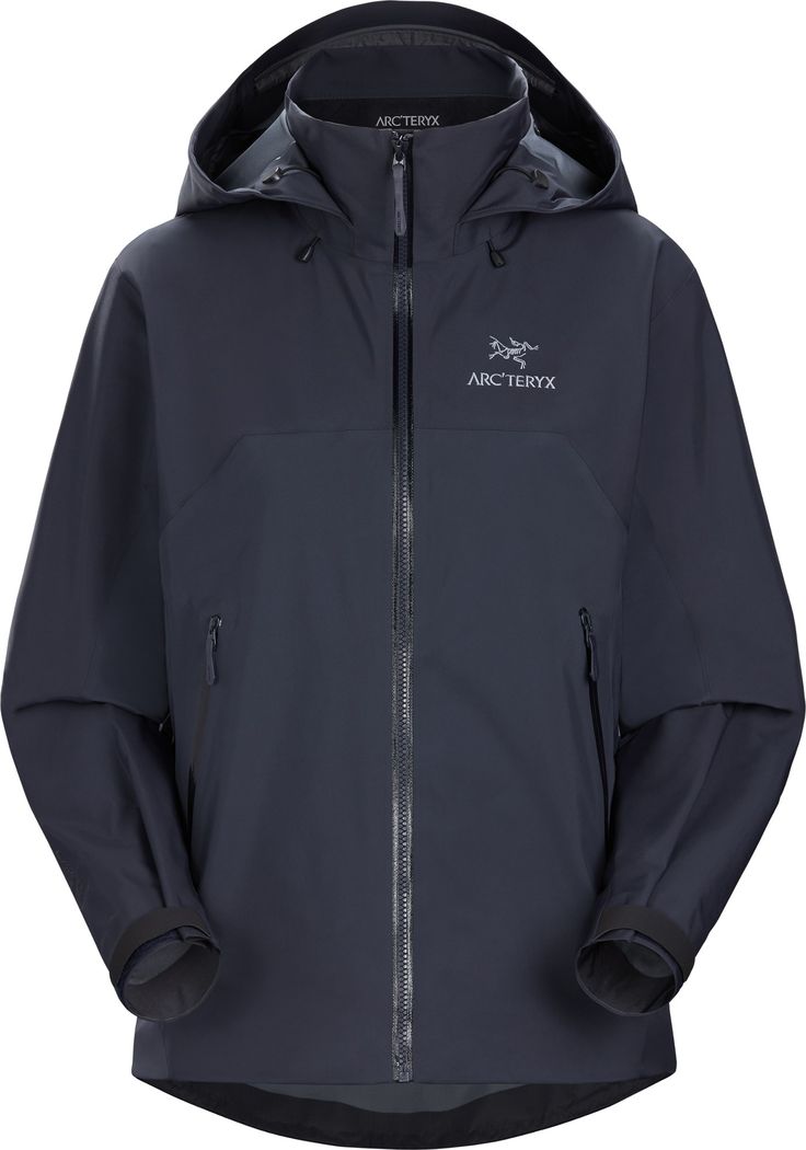 This lightweight Arc'teryx jacket is a durable choice for alpine outings. Waterproof/breathable 3-layer fabric and a helmet-compatible hood shrug off rain. Pit zips vent heat when you're on the move. Arcteryx Rain Jacket, Arcytex Jacket, Arcteryx Outfit, Skiing Fits, Arc Teryx Jacket, Snowboarding Equipment, Mountain Apparel, Arcteryx Women, Arcteryx Jacket