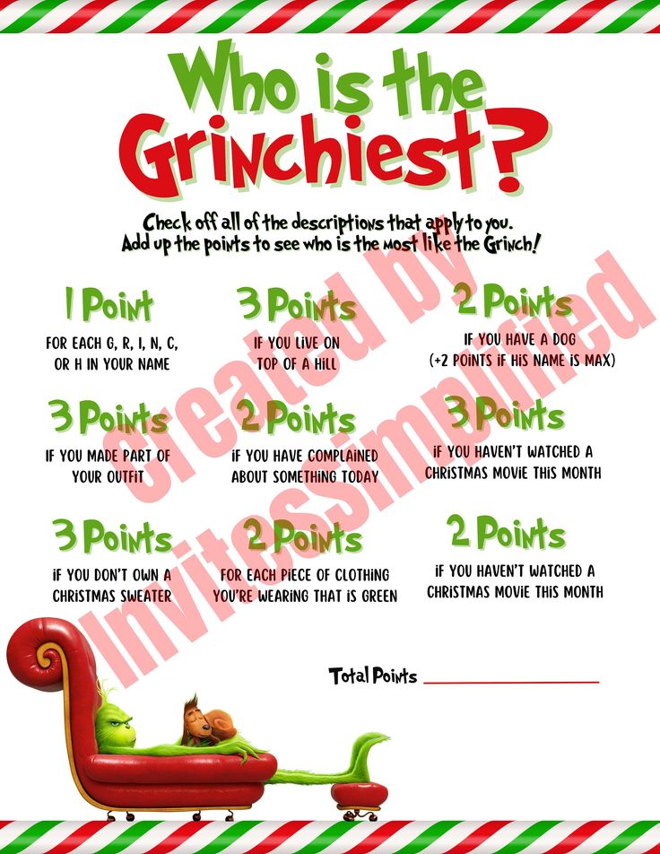 a christmas poster with the words who is the grouchest?