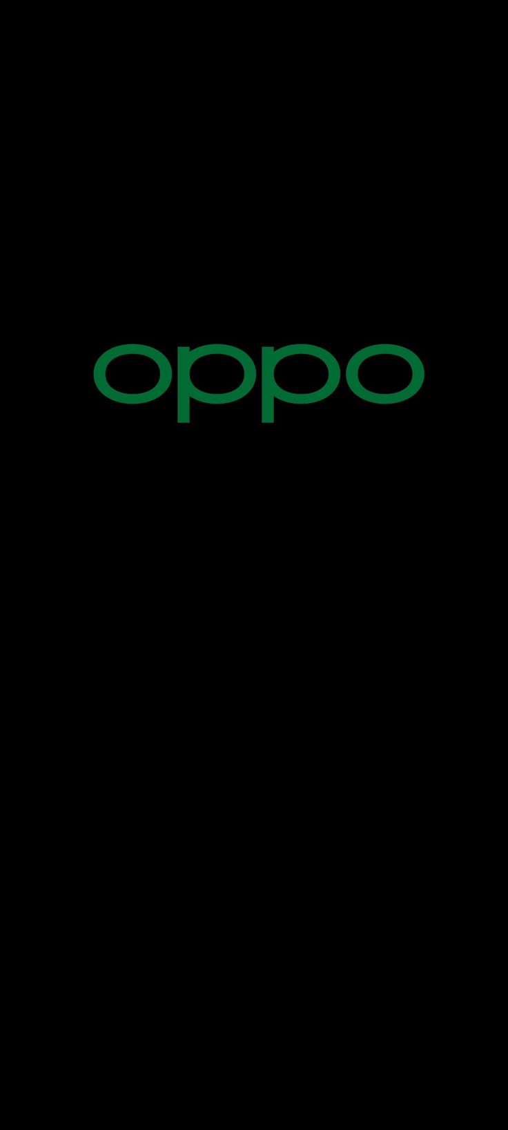 the word oppo is written in green on a black background