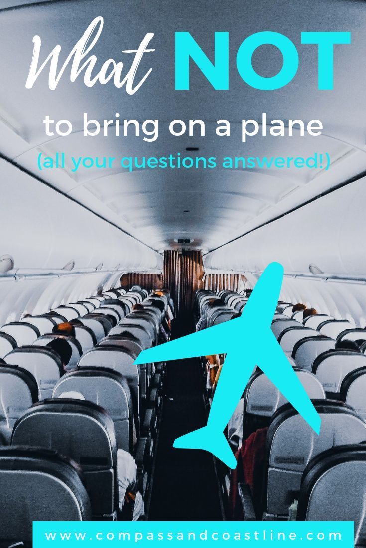 an airplane with the words what not to bring on a plane all you questions answered