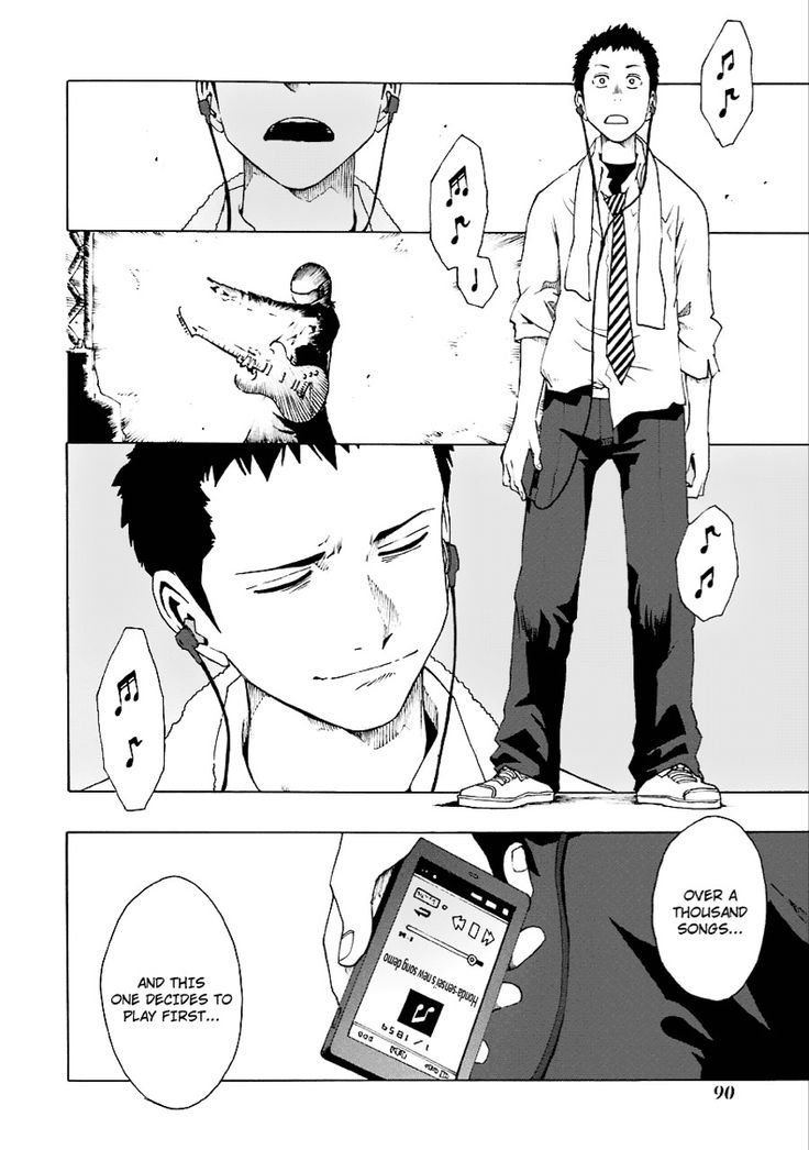 an image of a comic page with two men talking to each other and one man looking at his cell phone