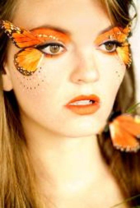 Monarch Fairy, Fairy Fantasy Makeup, Extreme Make-up, Monarch Butterfly Costume, Fairy Make-up, Makeup Zombie, Fantasy Make-up, Halloweenský Makeup, Halloween Make-up Looks