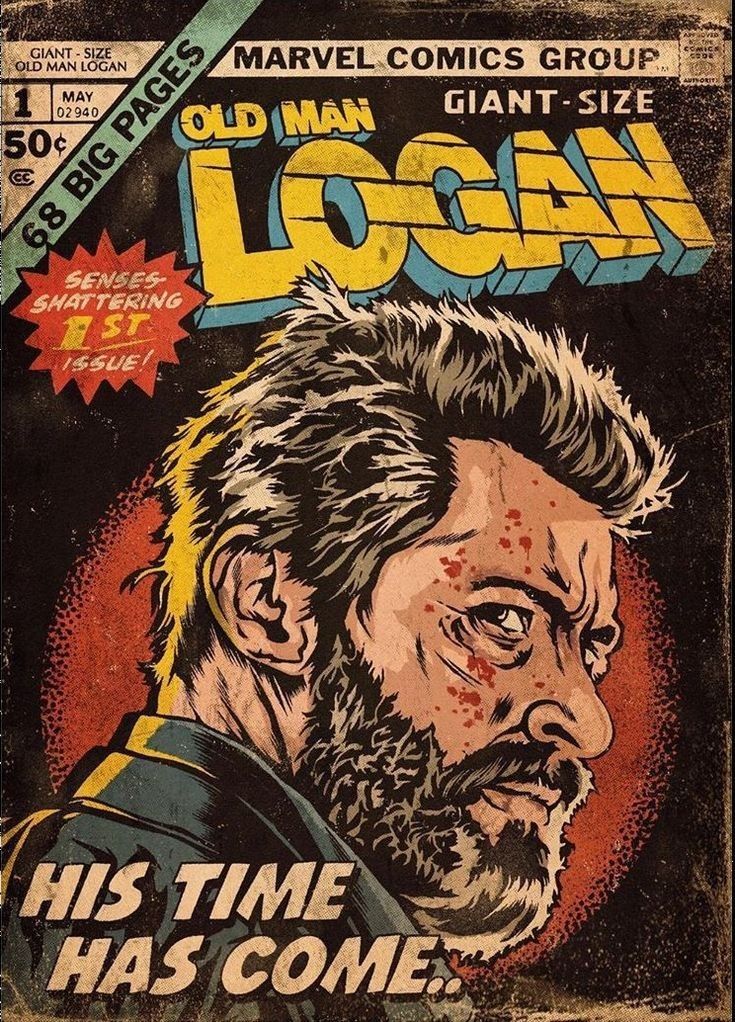 an old comic book cover with a man's face and beard on the cover