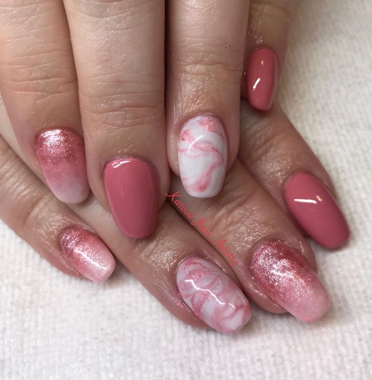 Water Marble Nail Art, Mauve Nails, Water Marble Nails, Marble Nail Designs, Water Color Nails, Rose Nail Art, Marble Nail Art, Summery Nails, Pink Nail Art