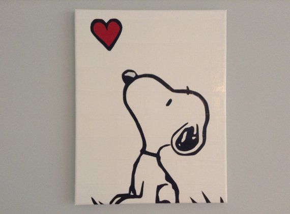 a drawing of a dog with a heart on it