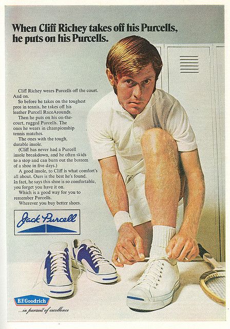 Jack Purcell - 1972 by rchappo2002, via Flickr John Edwards, Converse Jack Purcell, Shoes Ads, Vintage Converse, Badminton Shoes, Jack Purcell, Tennis Match, Vintage Sneakers, Old Ads