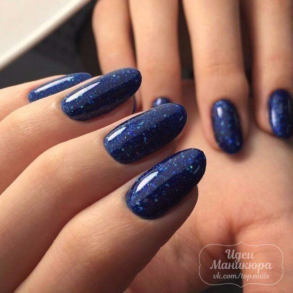 Blue Nails Winter Sparkle, Sparkling Blue Nails, Trendy Summer Nails, Blue Gel Nails, Blue Glitter Nails, 2023 Nails, Blue Nail Polish, Blue Nail, Sparkle Nails