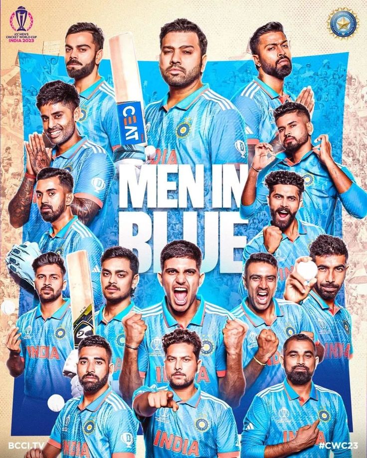 India Team Cricket World Cup 2023, India Cricket Team Wallpaper, Team India Cricket Wallpaper, Indian Cricket Team Wallpapers, Cricket Posters, I Love Cricket Images, Cricket Books, Cricket Time, Country Information