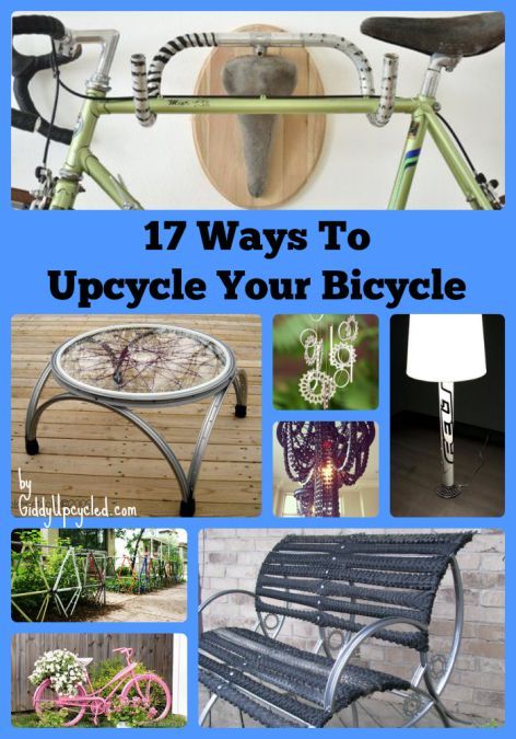 the cover of 17 ways to upcycle your bicycle