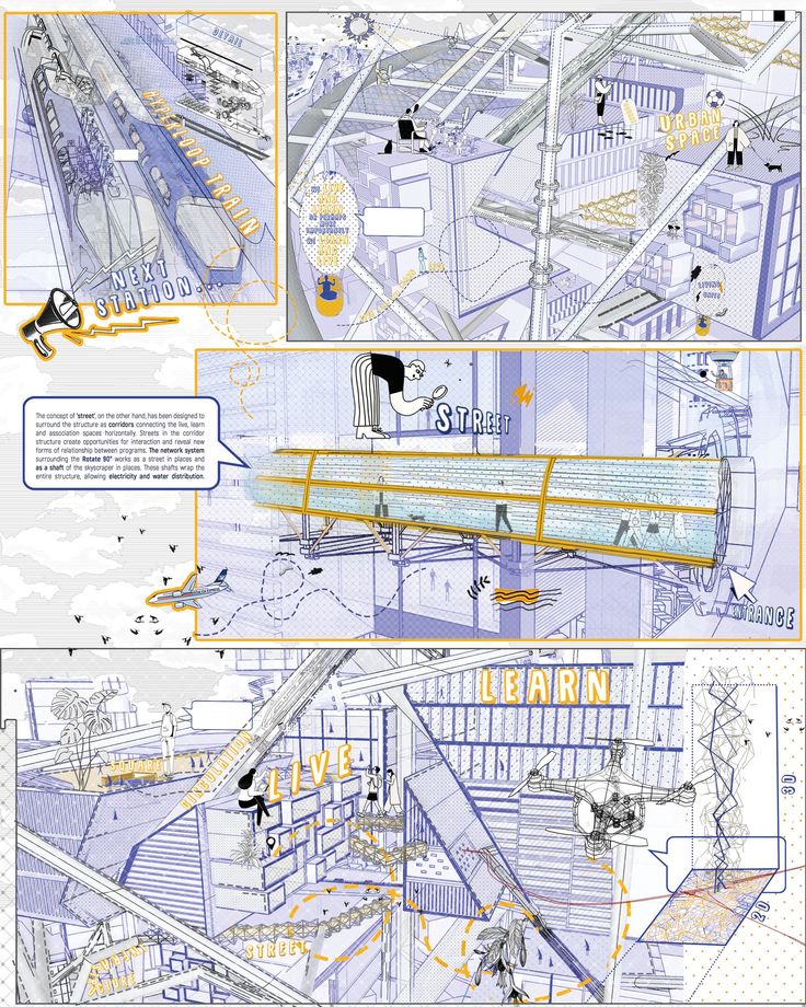 an illustrated map shows the layout of a train station