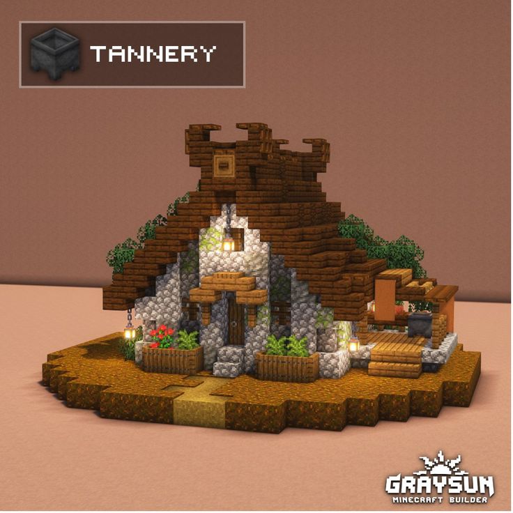 an image of a house made out of rocks and stones with the words tankery on it