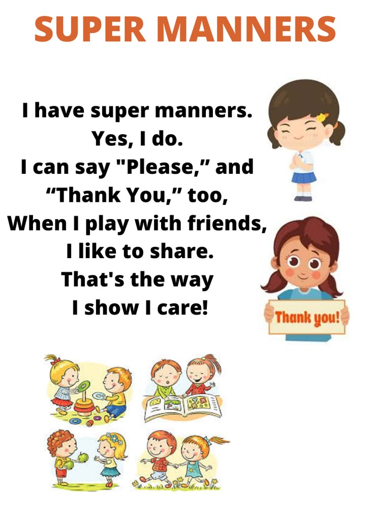 a poster with some words on it that say, i have super mannerss yes i do