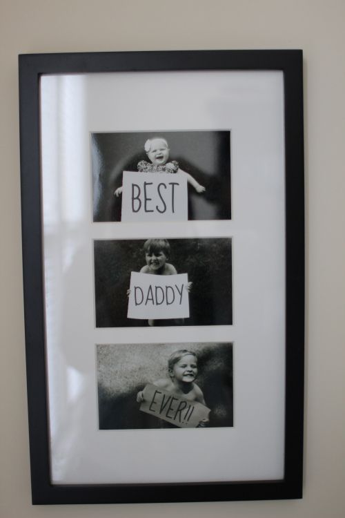 a black and white photo with the words best daddy ever written on it in three different frames