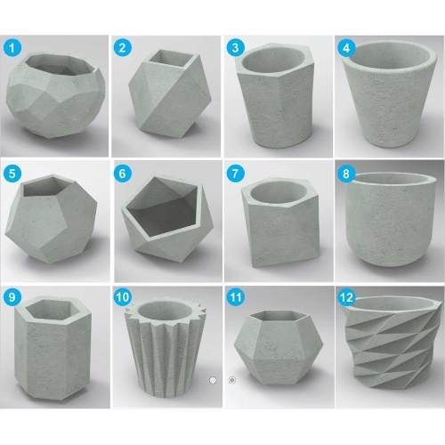 the instructions for making vases are shown in several different styles and sizes, including geometric shapes