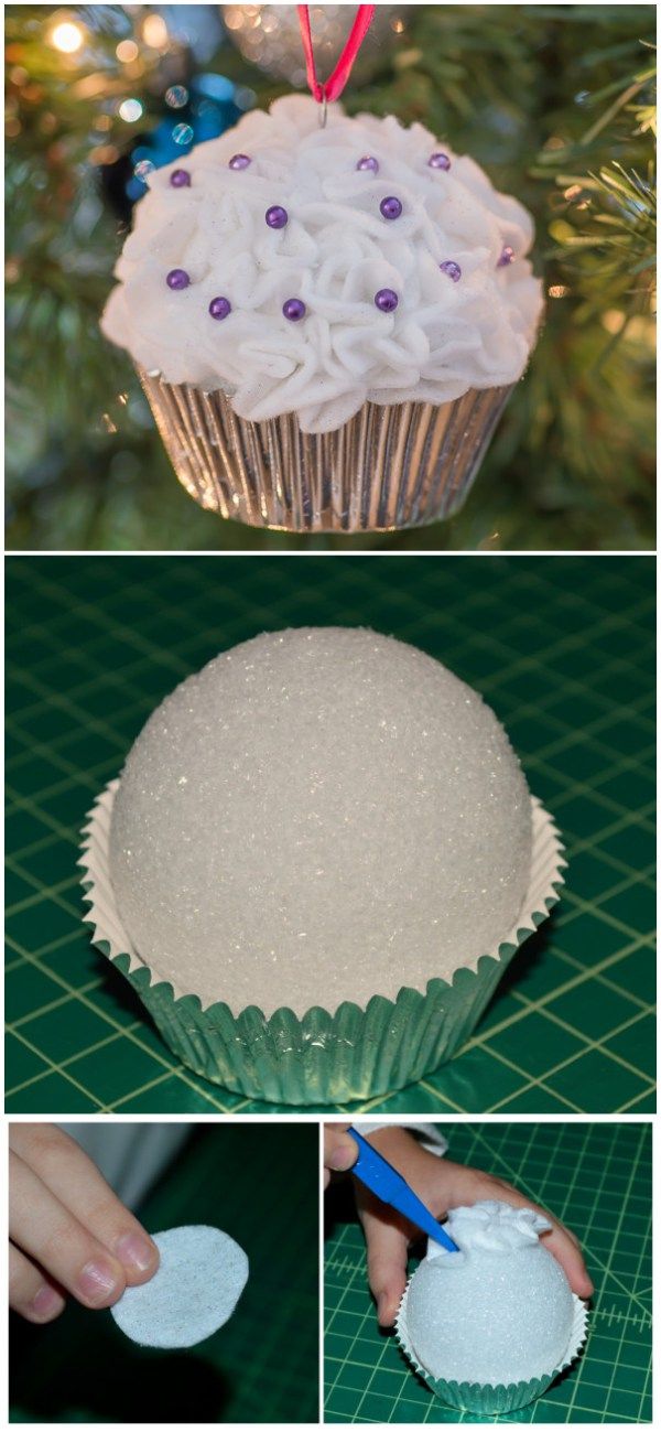 how to make an ornament for a cupcake