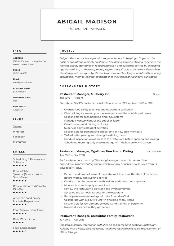 a professional resume template with no work experience