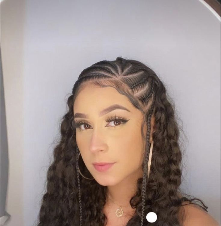 Curly Braided Hairstyles, Braided Crown Hairstyles, French Braid Hairstyles, Braided Cornrow Hairstyles, Braids Hairstyles Pictures, Cute Box Braids Hairstyles, Quince Hairstyles, Hair Color Light Brown, Cool Braid Hairstyles