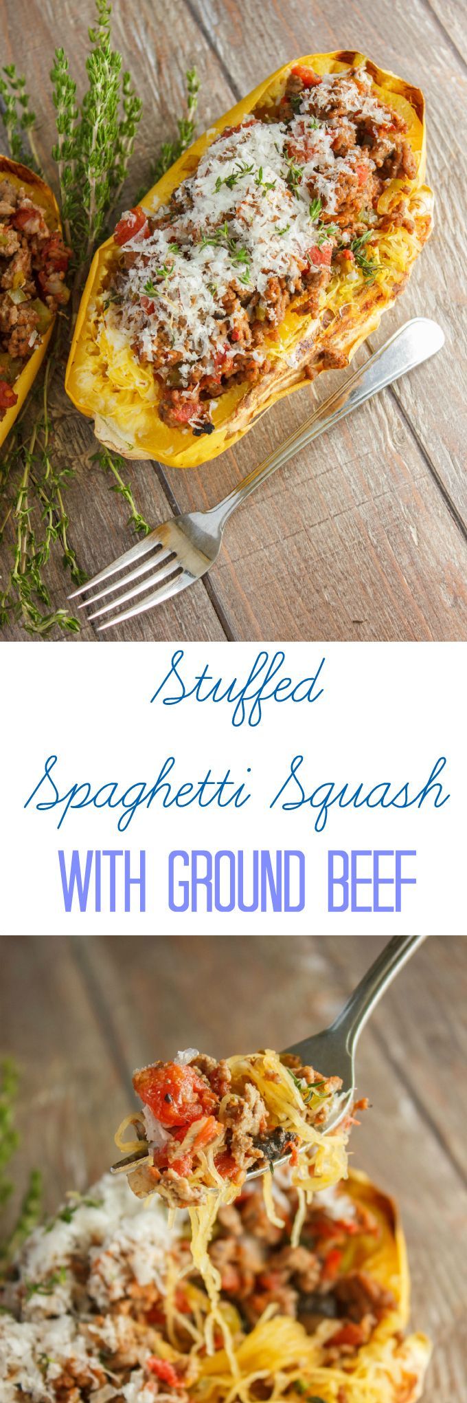 stuffed spaghetti casserole with ground beef and parmesan cheese is an easy weeknight meal