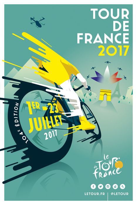 a poster for the tour de france