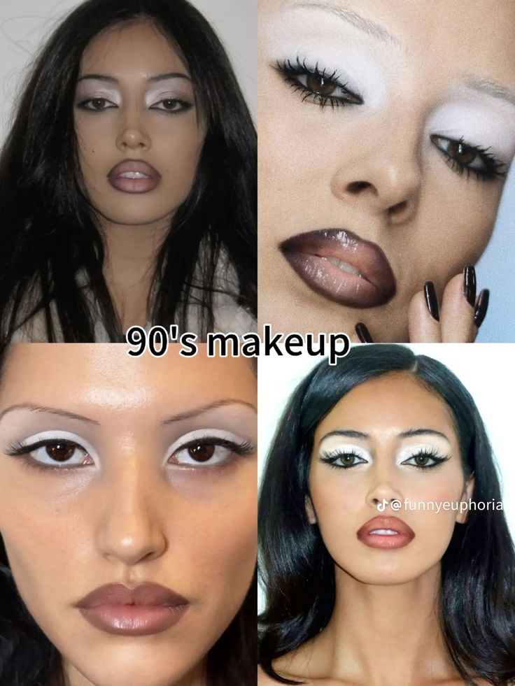 90s Hiphop Makeup Looks, 1995 Makeup Looks, 90s Baddie Makeup, 1998 Makeup Looks, 90s Vixen Makeup, 90’s Eyebrows, 1997 Makeup Looks, 1999 Makeup Trends, 2001 Makeup Looks