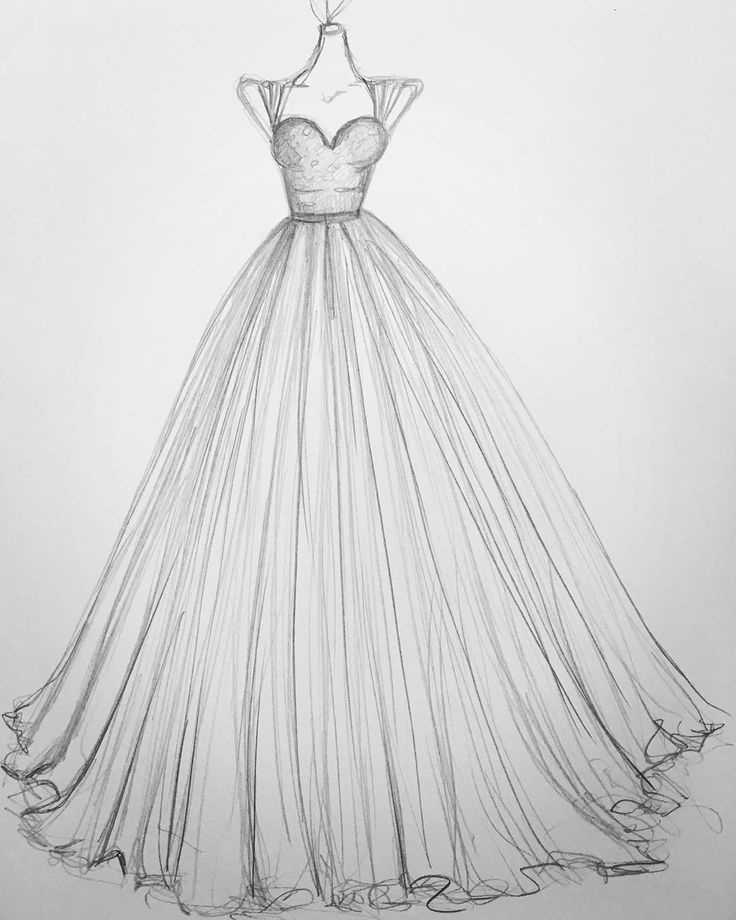 a drawing of a dress on a mannequin